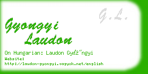 gyongyi laudon business card
